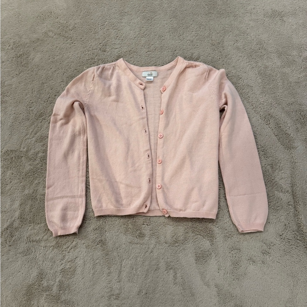 Special Editions Girls  Pink Cardigan Sweater size medium